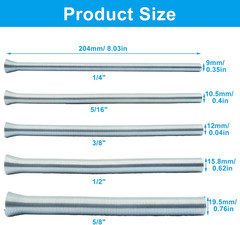 Spring Tubing Benders Kit, 1/4, 5/16, 3/8, 1/2 and 5/8 Inch Tube Bender Set f&hellip;