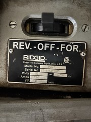 Ridgid model 300 120-volt pipe threading machine with stands