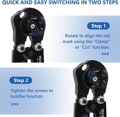 2 IN 1 Ratchet PEX Crimping Tool Kit Cinch & Remove Dual Function Suitable 3/8&Prime;