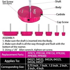 for Reed Tools 04529 PPRK6 Clean Ream Extreme Plastic Pipe Fitting Reamer Kit