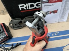 Ridgid RP 115 Mini Press Tool 1/2&Prime;-3/4&Prime; Copper/Stainless Fittings w/ 12v Battery