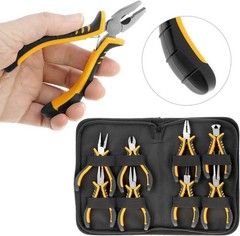 Jewelry Pliers Set, 8-Piece Mini Jewelry Making Tool Kit with Storage Bag, Flat