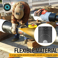4 Piece Flexible Pipe Measuring Tool &ndash; 4 Sizes Pipe Wrap around for 1&Prime; to 48&Prime; Pi