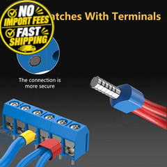 Ferrule Crimping Tool Kit with Wire Connectors, AWG24-8 0.25-10mm&sup2;/24-8AWG