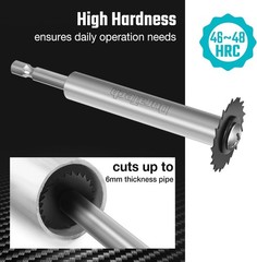 Durable Inside Pipe Cutter for PVC & Plastic with Saw-Tooth Blades &ndash; 2 Included