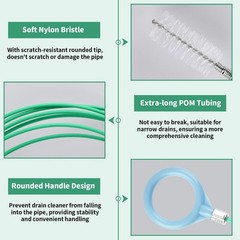 3 pcs Auto Sunroof Drain Cleaning Tool, 120 Inch Long Flexible Tube Cleaning Bru