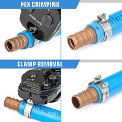 PEX Clamp Tool Kit with 20 Rings, 12 Fittings
