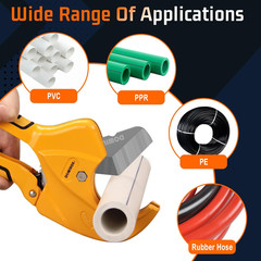 PVC Pipe Cutter, Cuts up to 2-1/2&Prime;, Professional Cutting PEX, PVC, and PPR Pipe,