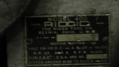 Ridgid 400 Electric Pipe Threader Machine, Tested/Works, No legs, L.Pickup/Ships
