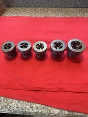 TOLEDO PIPE THREADER DIES (5 Pcs) 1/8 in &ndash; 1/4 in &ndash; 3/8 in &ndash; 1/2 in &ndash; 3/4 in USA