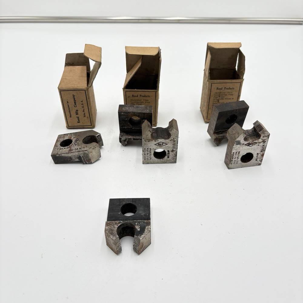 Reed Mfg. Co. 1/2R 1R 3/4R Pipe Threader Die Sets Vintage For No. 2A Stock USA