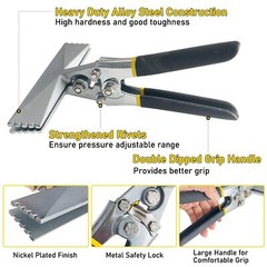 Sheet Metal Hand Seamer 6 Inch Straight Jaw Bender Tool Non-Slip Handle