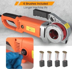 Electric Pipe Threader Pipe Threading Machine Copper Motor w/ 6 HSS Dies 1/2&Prime;-2&Prime;