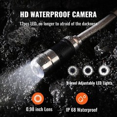 7&Prime; 30m/100ft Sewer Camera Pipe Inspection Camera LCD Monitor with DVR Function
