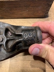 Antique Mark MFG Co Pipe Threader Kit-Original Wood Case-Chicago-Cast Iron Tool