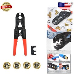 iCrimp 1/2&Prime; 3/4&Prime; PEX Crimp Tool Combo ASTM F1807 Copper Ring Gauge