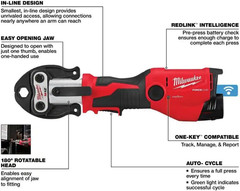 M12 FORCE LOGIC Press Tool Kit W/ ONE-KEY with 1/2&Prime; &ndash; 1&Prime; CTS-V Jaws by