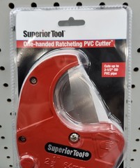 Superior Tool 37116 One Handed PVC Ratcheting Cutter