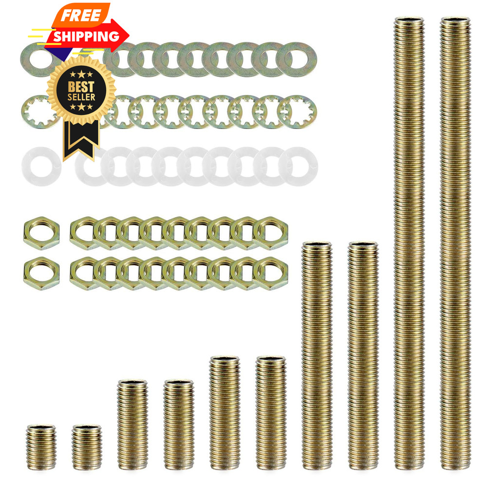 Antique Brass Lamp Repair Hardware Kit &ndash; 5 Sizes, 60 One Size,