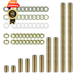 Antique Brass Lamp Repair Hardware Kit &ndash; 5 Sizes, 60 One Size,