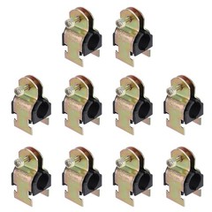 10 Pcs Rubber Cushion Strut Clamps, 7/8&Prime; OD Carbon Steel Pipe Strut Clamp