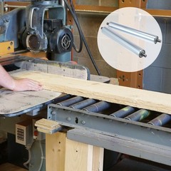 4 Sets 1.5&rdquo; Diameter Conveyor Rollers with Stands 10&rdquo; silver