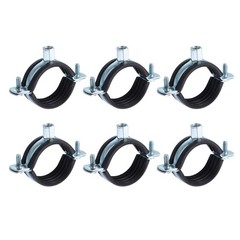 6 Pcs Split Ring Pipe Hanger, 50mm/2inch Adjustable Pipe Bracket Clamp