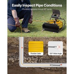 Uimoso Sewer Inspection Camera with 30M Cable and 4.3-Inch LCD Display