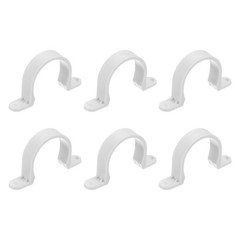 6Pcs PVC Pipe Straps, 50mm(2&Prime;) Plastic 2 Holes PVC Pipe Mounting Bracket