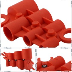 U.S. Solid Deburring Pipe and Depth 1/4 Inch &ndash; 1 Sizes, Orange
