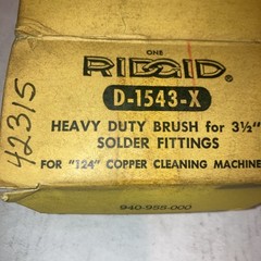 Ridgid 3 1/2&Prime; Fitting Brush D-1543X 42315 for 124 Copper Cleaning Machine