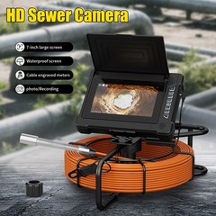 Sewer Camera 20X Image Enlarge Drain Pipeline Industrial Endoscope 7inch DVR/30M