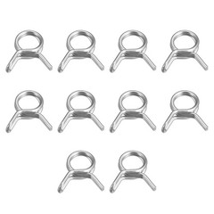Double Wire Spring Hose Clamp, 10pcs 304 Stainless Steel 6mm Spring Clips