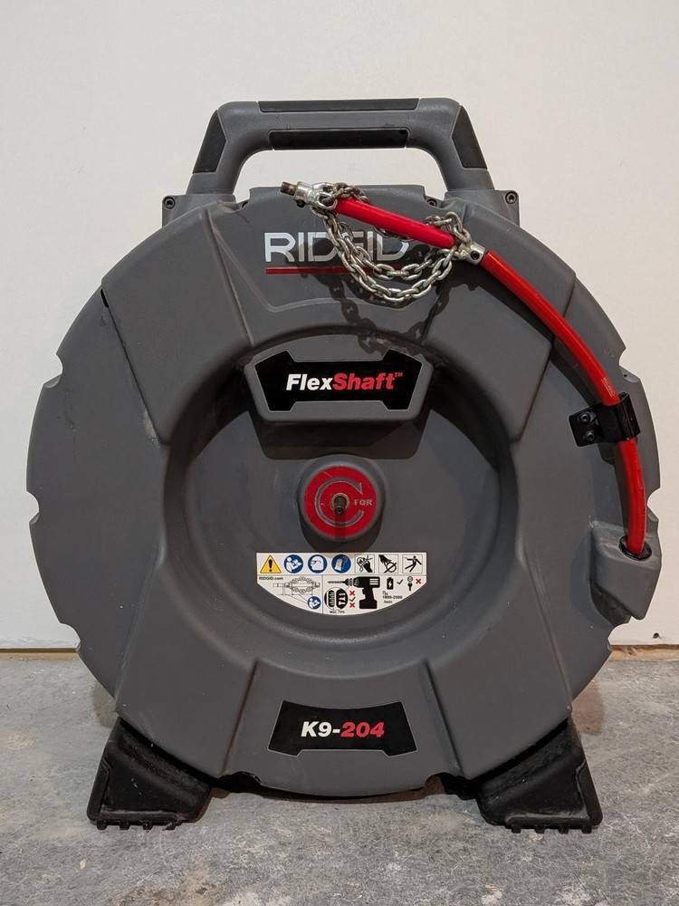 RIDGID K9-204 Flexshaft Drain Cleaner Machine, w. Accessories &ndash; Good Condition.