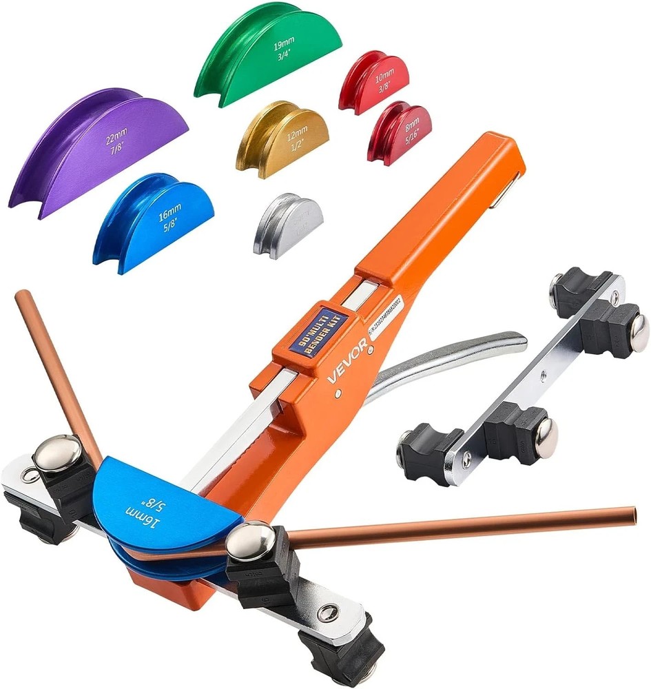 Compact Tubing Bender Kit with 7 Aluminum Dies for HVAC Professionals