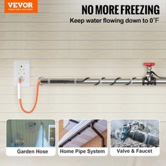 Self-Regulating Pipe Heating Cable, 9FT 5W/FT Heat Tape for Pipes Freeze Protect