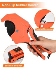 Allmake PVC Pipe Cutter with Replacement Blade, Cuts up to 2-1/2&rdquo;, Heavy&hellip;