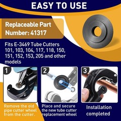 5-Pack Replacement Blades for 41317 E-3469 Tubing Cutter Spare Wheel Blade, Comp