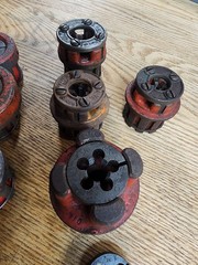 Ridgid Toledo Ratchet Dies Lot 00R 12R NPT NC Assorted Sizes USA VINTAGE