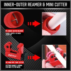 Heavy Duty Pipe Cutter Mini Tube Cutter Copper Aluminum Brass PVC Deburring Tool