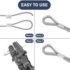 Wire Rope Crimping Tool Kit,165FT 165FT, 1/16 inch, Kit