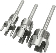 PVC Pipe Threading Tool Kit 3PCS 1/2 3/4 1in Internal External Threader