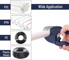 PVC Pipe Cutter Heavy Duty Tubing Tube Cutter 1-5/8&Prime; (42mm) Ratchet Cutting Tool