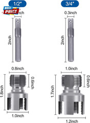 2PCS PVC Pipe Threader Kit &ndash; Dual-Function Internal & External Pipe Threading To