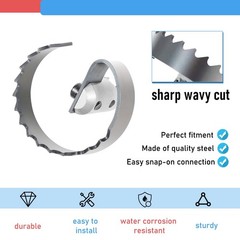 2&Prime; Spiral Cutter Fits for Ridgid K-50 K-400 K-3800 Drum/Sectional Silver