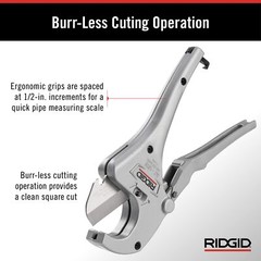 RIDGID 23498 Model RC-1625 luminum Ratchet ction 1/8&Prime; to 1-5/8&Prime; Plastic Pipe