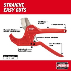 Milwaukee Tool 48-22-4215 2-3/8&Prime; Ratcheting Pipe Cutter