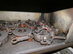 Toledo-Beaver Tools 1/2 HP Pipe Threader Model SOM with 10 various Die Heads