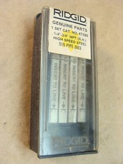 NEW NOS RIDGID 47890 1/4&Prime; &ndash; 3/8&Prime; NPT RH HS 515 pipe dies die set