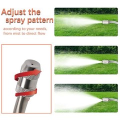 Adjustable Nozzle Spray Wand 44 Inch Stainless Steel Built In Shut Off Valve